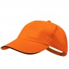 Gorra de algodón peinado con cierre de velcro 5 paneles para regalar Color Naranja