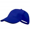 Gorra de algodón peinado con cierre de velcro 5 paneles para merchandising Color Azul