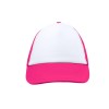 Gorra en poliéster de colores con frontal blanco 5 paneles - Vista frontal