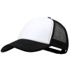 Gorra en poliéster de colores con frontal blanco 5 paneles personalizada Color Negro