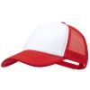 Gorra en poliéster de colores con frontal blanco 5 paneles promocional Color Rojo