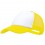 Gorra en poliéster de colores con frontal blanco 5 paneles para eventos Color Amarillo