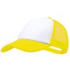 Gorra en poliéster de colores con frontal blanco 5 paneles para eventos Color Amarillo