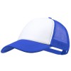 Gorra en poliéster de colores con frontal blanco 5 paneles barata Color Azul