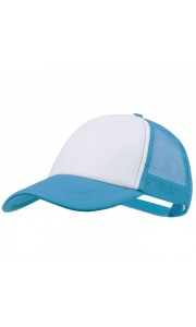 Gorra en poliéster de colores con frontal blanco 5 paneles