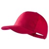 Gorra 100% algodón peinado de 5 paneles barata Color Rojo