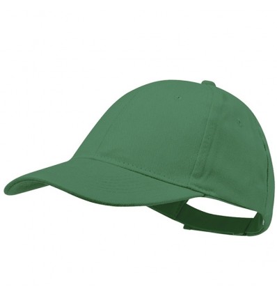 Gorra 100% algodón peinado con cierre de velcro 6 paneles para eventos Color Verde