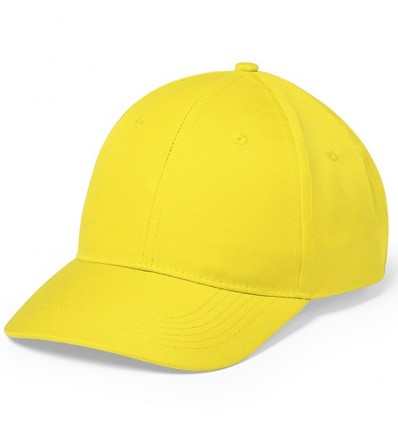 Gorra de microfibra y poliéster con cierre de velcro 6 paneles para publicidad Color Amarillo