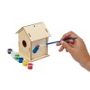 Caseta colgante para pájaros con pincel y pinturas promocional