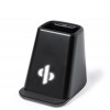 Lapicero con luz y soporte cargador inalámbrico de 15W personalizado Color Negro