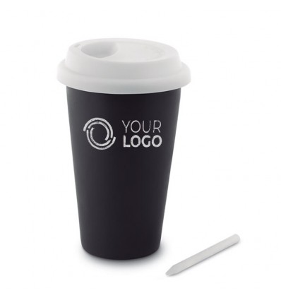 Taza de Pizarra de Doble Pared - 350 ml con tu logo