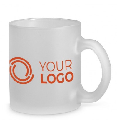 Taza de vidrio opaco - 340 ml con tu logo