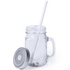 Jarra de cristal con tapa y pajita 500ml para eventos