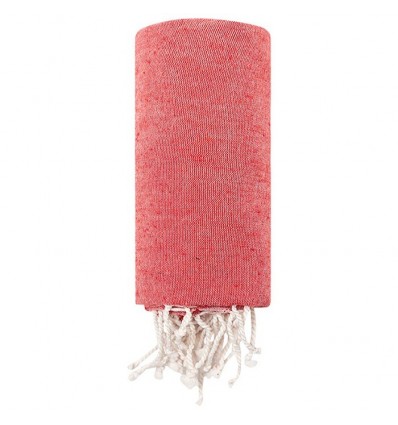 Toalla pareo de algodón y poliéster reciclado de 180gr para merchandising Color Rojo