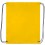 Mochila saco de poliéster con esquinas reforzadas a juego para merchandising Color Amarillo