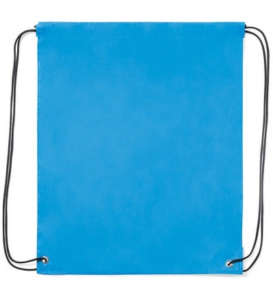 Mochila de cuerdas de poliéster con esquinas reforzadas a juego publicitaria Color Azul Claro