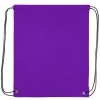 Mochila saco de poliéster con esquinas reforzadas a juego con logo personalizado Color Morado