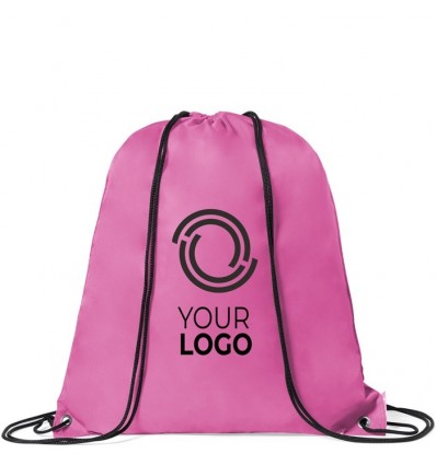 Mochila de cuerdas de poliéster con esquinas reforzadas a juego con tu logo