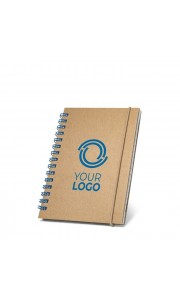 Cuaderno de cartón con hojas de papel reciclado