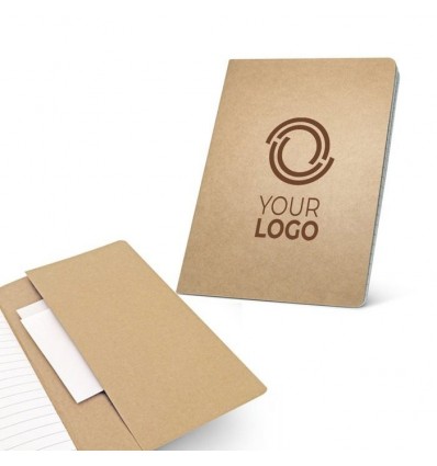 Bloc de Notas de Cartón Reciclado con Bolsillo con tu logo