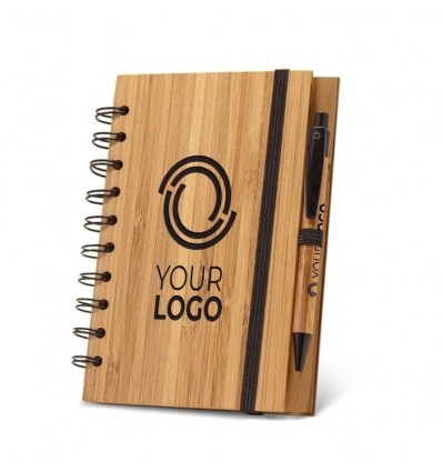 Bloc de Notas de Bambú con tu logo