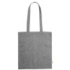 Bolsa de algodón reciclado con asas largas reforzadas personalizada Color Negro