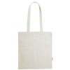Bolsa de algodón reciclado con asas largas reforzadas barata Color Beige