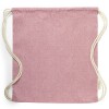 Mochila saco de algodón reciclado con cuerdas gruesas para regalar Color Fucsia
