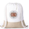 Mochila de cuerdas gruesas de algodón y yute con logo corporativo