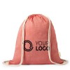 Mochila saco de algodón reciclado con cuerdas gruesas con tu logo