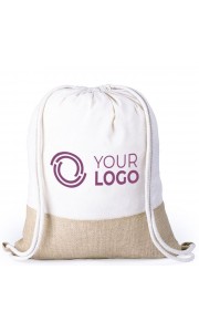 Mochila de cuerdas gruesas de algodón y yute