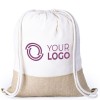 Mochila de cuerdas gruesas de algodón y yute con tu logo