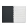 Libreta A5 de anillas con tapa y hojas rayadas recicladas para empresas