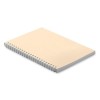 Libreta A5 de anillas con tapa y hojas rayadas recicladas barata Color Beige
