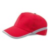 Gorra de Béisbol con Cinta Reflectante Promocional Color Rojo