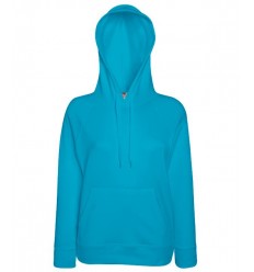 Sudadera Capucha Ligera de Mujer para Publicidad Promocional Color Azul Azure