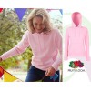 Sudadera Capucha Classic de Mujer de Color para Campañas Publicitarias Color Rosa