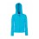 Sudadera Capucha y Cremallera Premium de Mujer Color Publicidad Color Azul Azure