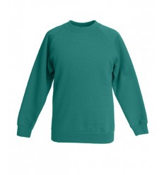 Sudadera Raglan Premium de Niño/a Promocional Color Verde Esmeralda