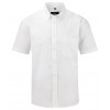 Camisa de Sarga Manga Corta Económica Color Blanco