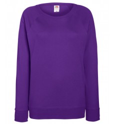 Sudadera Raglan Ligera de Mujer con Logo Publicitario Color Púrpura