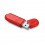 Memoria USB con Tapa Transparente Color Rojo