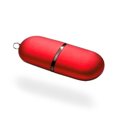 Memoria USB Acabado Satinado Color Rojo