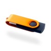 Memoria USB con Goma Negra Color Naranja