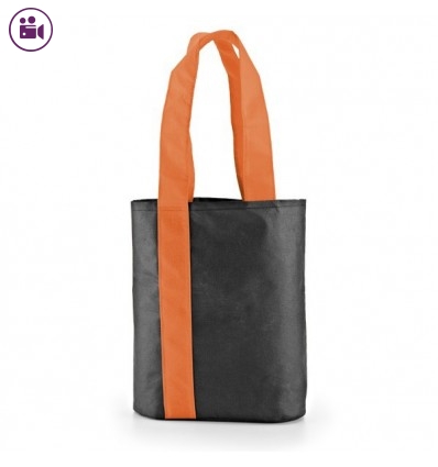 Bolsa Compra con Asas de Color con Logo Personalizado Promocional Color Naranja