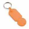 Llavero con Moneda de Plástico para Regalo de Empresa Color Naranja