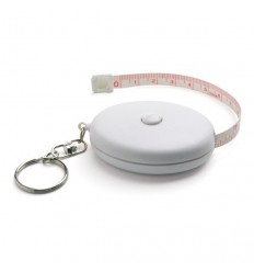 Llavero Blanco con Flexómetro para Merchandising Color Blanco