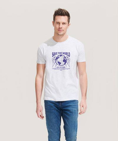 camiseta unisex personalizada con logo para mostrar un lema