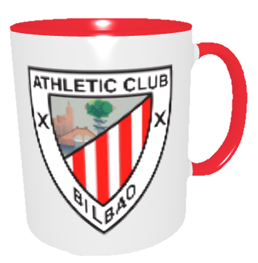 Taza de ceramica con el escudo del Athetic Club de Bilbao