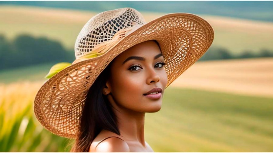 Una mujer con un sombrero de paja